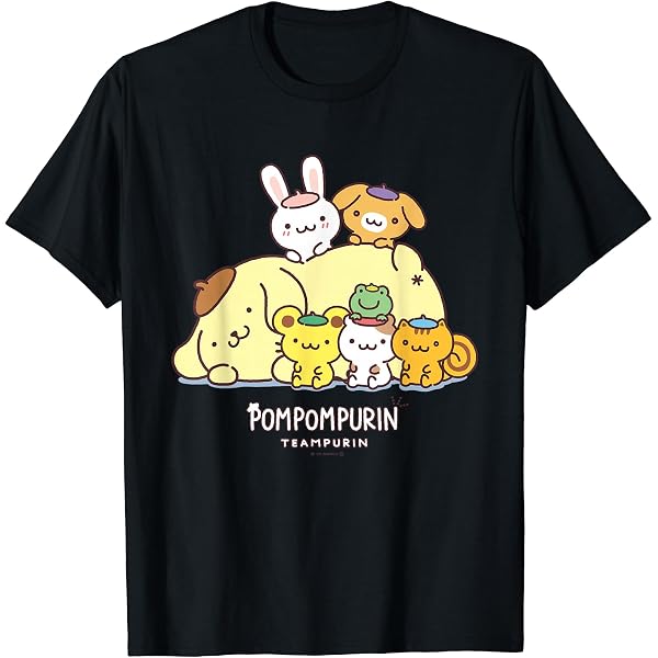 Amazon | ポムポムプリン ビッグリボン ふりむき Tシャツ | Tシャツ